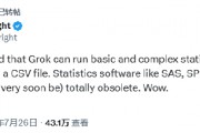 Grok或取代SAS等傳統統計軟件？馬斯克轉發
