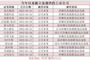 A股監(jiān)管風暴來襲！近期多家上市公司被立案