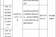 北京小鯨向海保險代理被罰4萬余元：超出規定的經營區域從事保險代理業務活動等