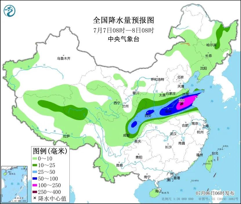 未來(lái)三天國(guó)內(nèi)天氣預(yù)報(bào)（7月6日）