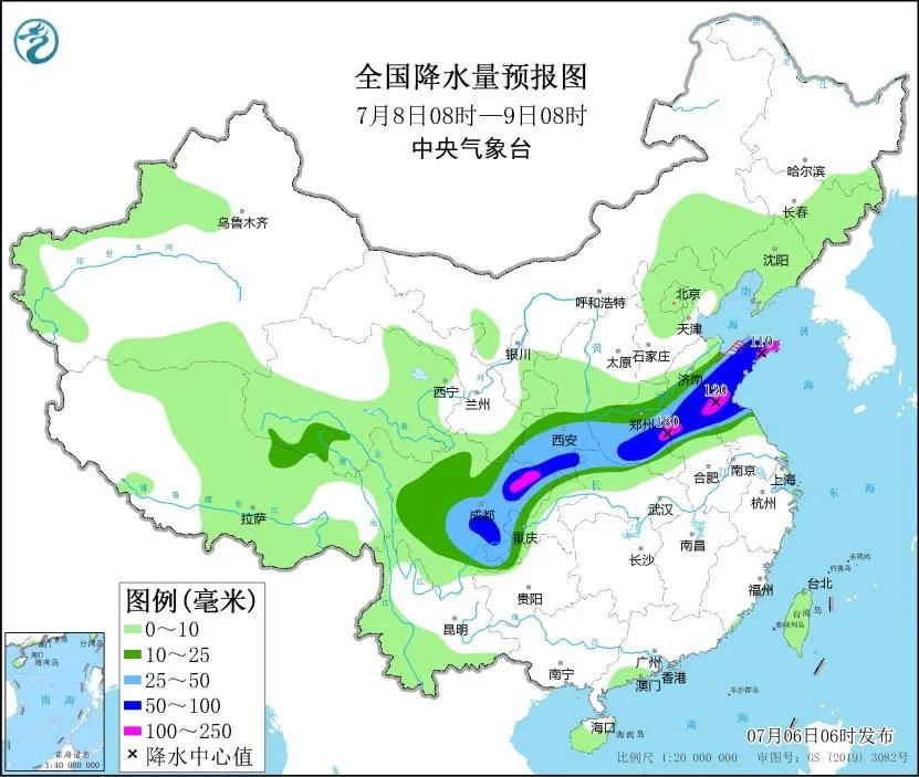 未來(lái)三天國(guó)內(nèi)天氣預(yù)報(bào)（7月6日）