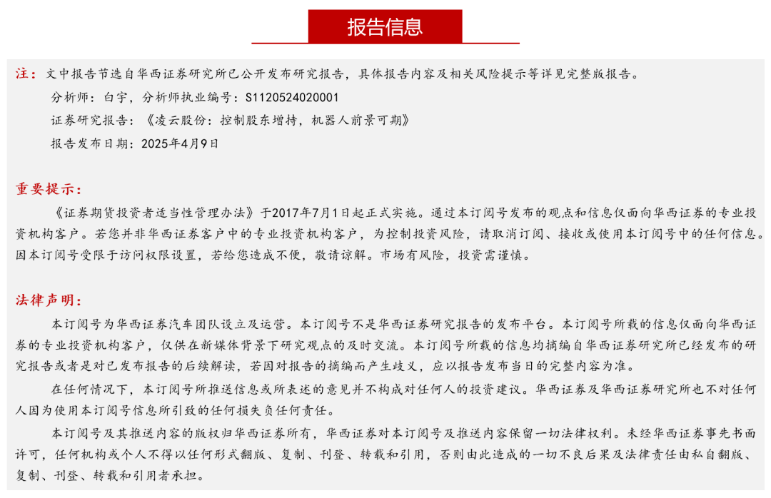 【華西汽車】凌云股份：控股股東增持，機器人前景可期