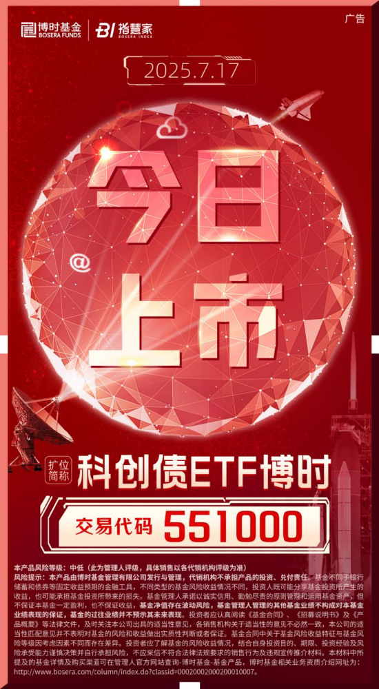 科創(chuàng)債ETF博時7月17日正式上市！把握“硬科技債券”投資新機遇